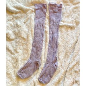 Knee High Warm Lavender Socks